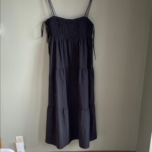 black tiered zara dress